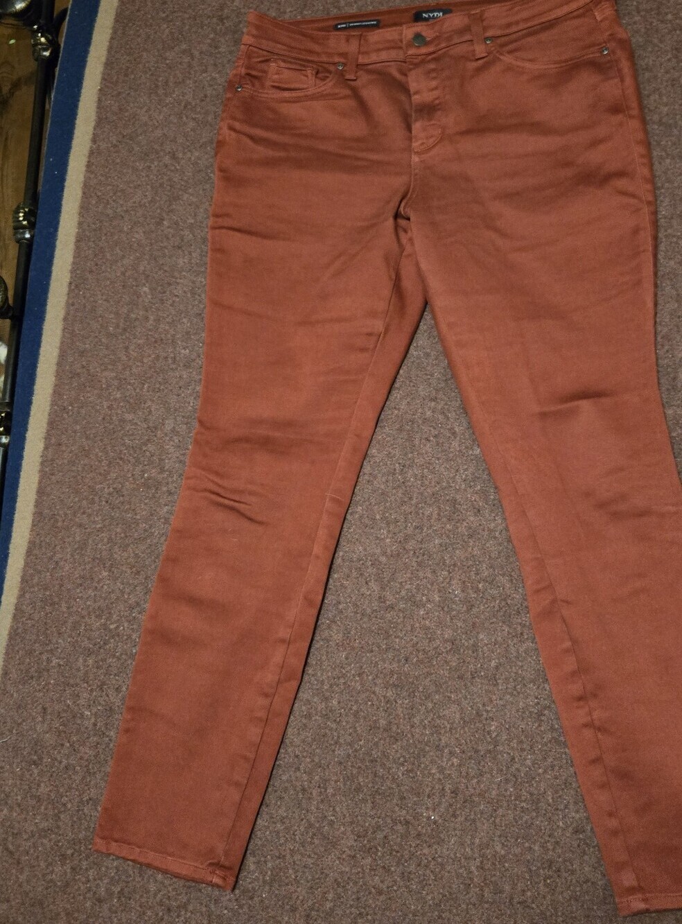 NYDJ Ami Skinny Legging In Burnt Oranhe Size 14 Pockets Have Loose Hem